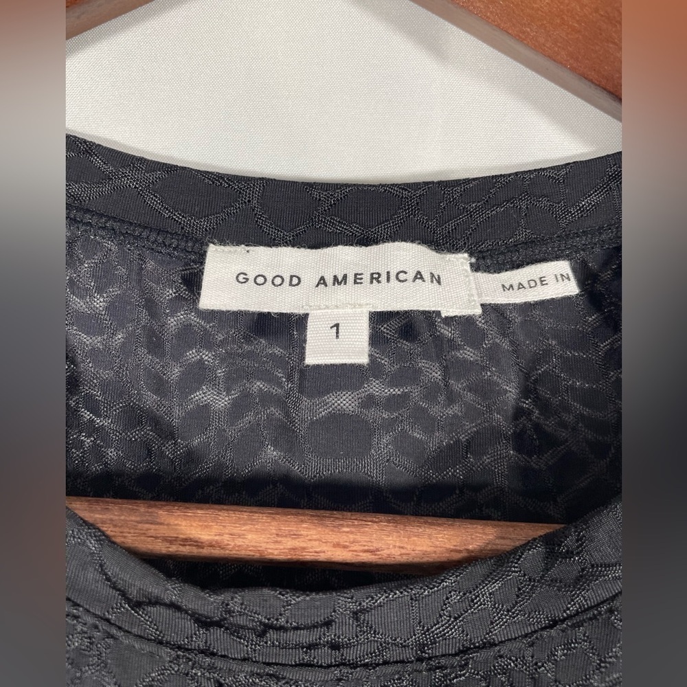 NEW Good American Racerback Tank Top Womens Activewear Animal Print Shirt Sz S - Picture 5 of 7